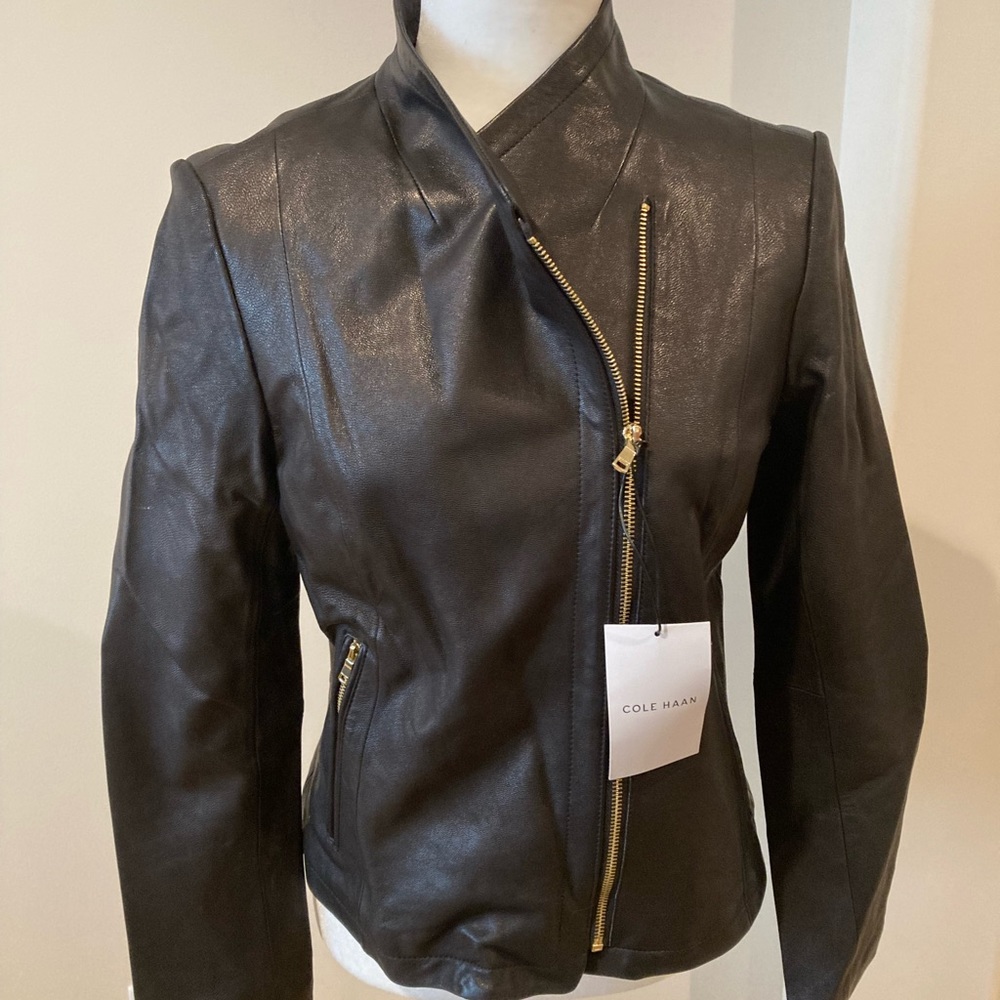 Womens Cole Haan moto jacket